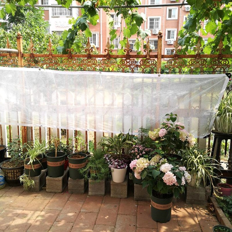 Cheap Goat Tents 0.33mm PE White Mesh Rainproof Cloth Garden Plants Shed Boat Truck Cover Tarpaulin Camping Tent Yard Balcony Waterproof Canopy   